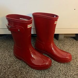 Red Hunter boots short